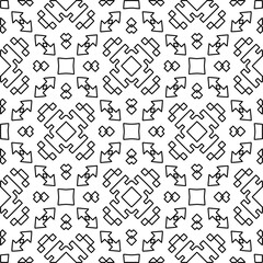 Repeating patterns of lines.  Black and white pattern for web page, textures, card, poster, fabric, textile.