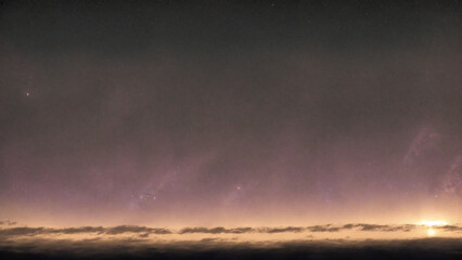 AI generated: 星の輝くマジックアワー