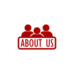 About us icon isolated on transparent background
