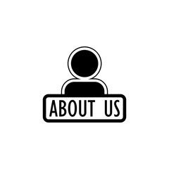 About us icon isolated on transparent background