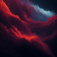 Fog texture. Colored haze. A mixture of colors and water. Mysterious stormy sky.  red and yellow  fog cloud wave abstract art background with free space.