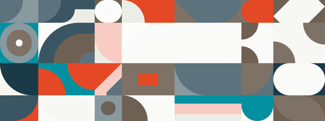 Obraz premium Vintage abstract geometrict colorful retro design banner