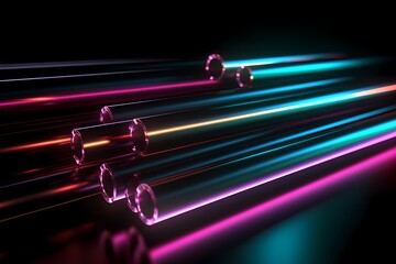 abstract background with glowing lights