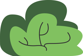 Stylized Bushes Floral 