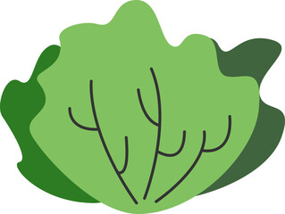 Stylized Bushes Floral 