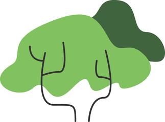 Stylized Bushes Floral 