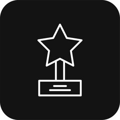 Success Business icon with black filled line style. achievement, goal, target, competition, flag, trophy, ribbon. Vector illustration
