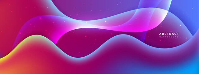 Bright Colorful Wave Fluid with sparkling design background