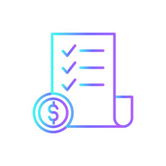 Checklist Business icon with blue duotone style. check, list, mark, document, form, tick, choice. Vector illustration