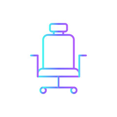 Office chair Business icon with blue duotone style. work, furniture, seat, interior, desk, armchair, sit. Vector illustration