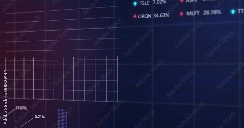 Poster animation of financial data processing over grid