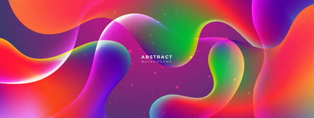 Beautiful Colorful Wave Fluid with sparkling design background