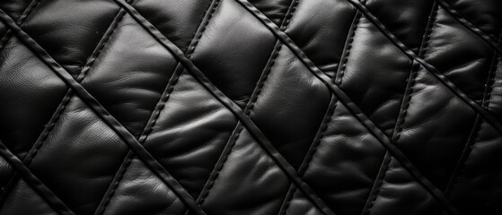 Naklejka premium Close-up of textured leather material. Generative AI