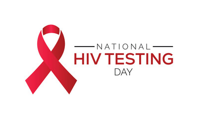 HIV Testing day. June 27. Annual health awareness day. banner design template Vector illustration background design.