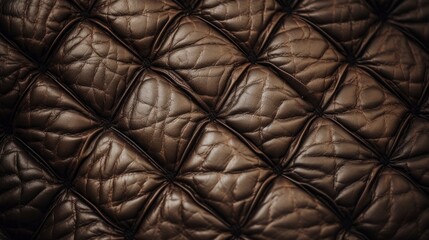 Close-up of textured leather material. Generative AI