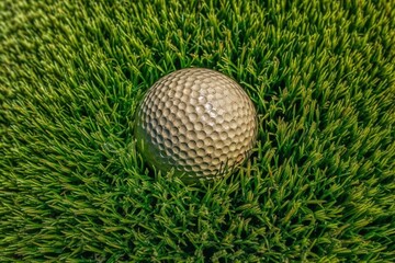 Golf ball on the green