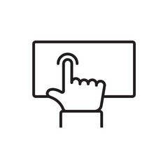 Finger Print Technology icon with black outline style. security, id, print, identity, scan, privacy, biometric. Vector illustration