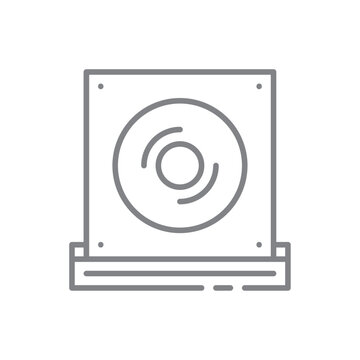 recommend clip art: Compact Disk Technology icon with black outline style. cd, data, technology, record, storage, digital, media. Vector illustration