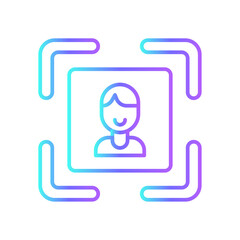 Fototapeta premium Face protectoricon Technology with blue duotone style. mask, safety, protective, equipment, protect, people, shield. Vector illustration