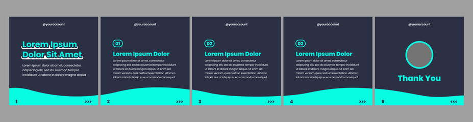 carousel or microblog layout template for social media posts © Rozin