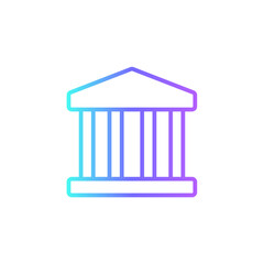 Bank Finance and economy icon with blue duotone style. money, finance, currency, exchange, payment, building, safe. Vector illustration