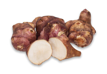 Jerusalem artichoke isolated on a white background with clipping path.
