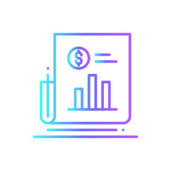 Finance Statistic Finance and economy icon with blue duotone style. chart, data, diagram, growth, report, information, analytics. Vector illustration