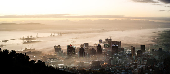 Sunrise Over Cape Town From Signal Hill