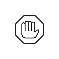 Keep Away Construction icon with black outline style. warning, danger, away, keep, caution, keep away, attention. Vector illustration