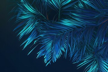 Fluorescent palm leafes