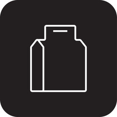 Cement Construction icon with black filled line style. industrial, concrete, construction, build, industry, material, sand. Vector illustration