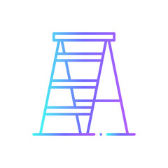 Ladder Construction icon with blue duotone style. climb, up, stair, staircase, construction, tool, home. Vector illustration