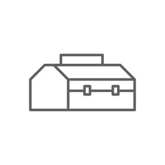 Tool box Construction icon with black outline style. tool, equipment, repair, service, maintenance, kit, mechanic. Vector illustration