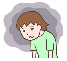 うつ病の女性、精神疾患