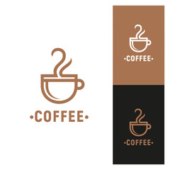 coffee cup logo inspiration, hot, bean, Cafe - obrazy, fototapety, plakaty