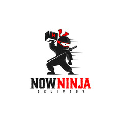 Ninja delivery logo inspiration, Logistic, service