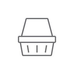 Basket Shopping icon with black outline style. v. Vector illustration