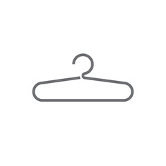 Hanger Shopping icon with black outline style. clothing, clothes, retail, rack, hang, hook, boutique. Vector illustration