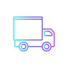 Shipping Truck Shopping icon with blue duotone style. delivery, transportation, transport, truck, fast, cargo, deliver. Vector illustration