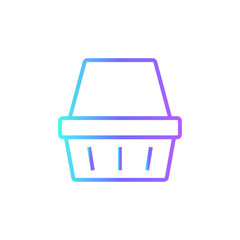 Basket Shopping icon with blue duotone style. v. Vector illustration