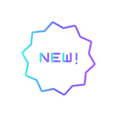 New Item Shopping icon with blue duotone style. label, promotion, retail, badge, tag, advertisement, special. Vector illustration