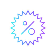 Discount Shopping icon with blue duotone style. sale, price, retail, tag, percent, promotion, label. Vector illustration