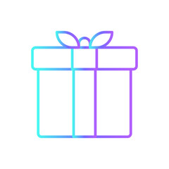 Gift Shopping icon with blue duotone style. present, package, ribbon, surprise, celebration, decoration, give. Vector illustration