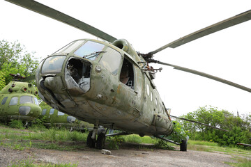 military helicopter in action