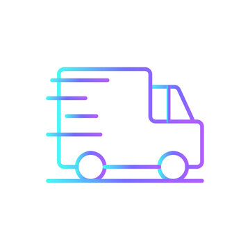 Delivery Shopping icon with blue duotone style. express, service, fast, courier, shipment, speed, transport. Vector illustration