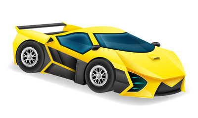 Fototapeta na wymiar fast sports car for high speed driving stock vector illustration