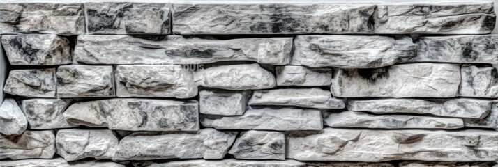 White stone wall texture background. Created Generative Ai
