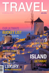 Sample travel magazine cover design