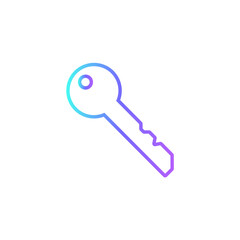Key Access Information technology icon with blue duotone style. password, access, security, protection, unlock, secure, protect. Vector illustration