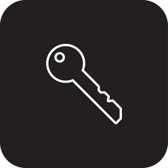 Key Access Information technology icon with black filled line style. password, access, security, protection, unlock, secure, protect. Vector illustration